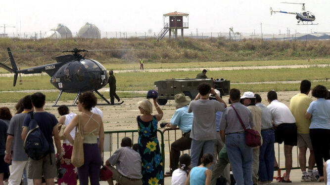 Demostración de helicópteros en El Copero en el año 2000