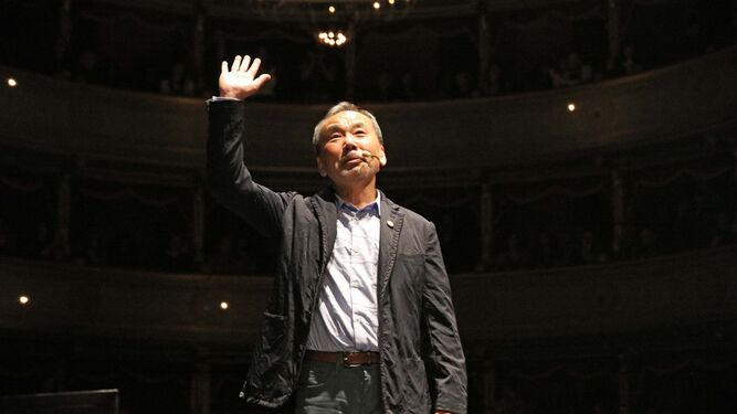 Haruki Murakami, en una conferencia en Italia en 2019.