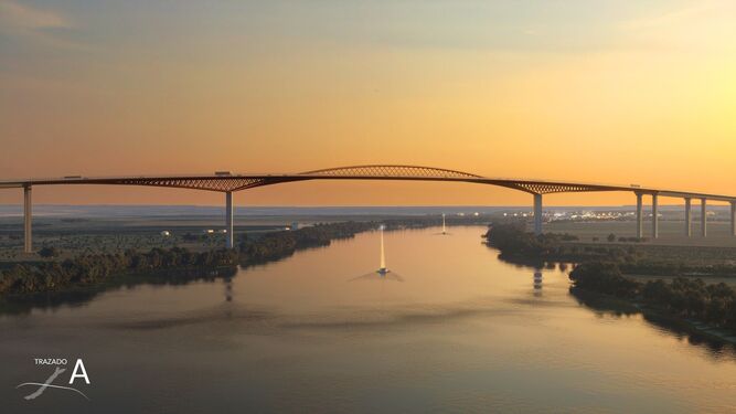 La SE-40 cruzará definitivamente el río con un puente por su "menor afección medioambiental"